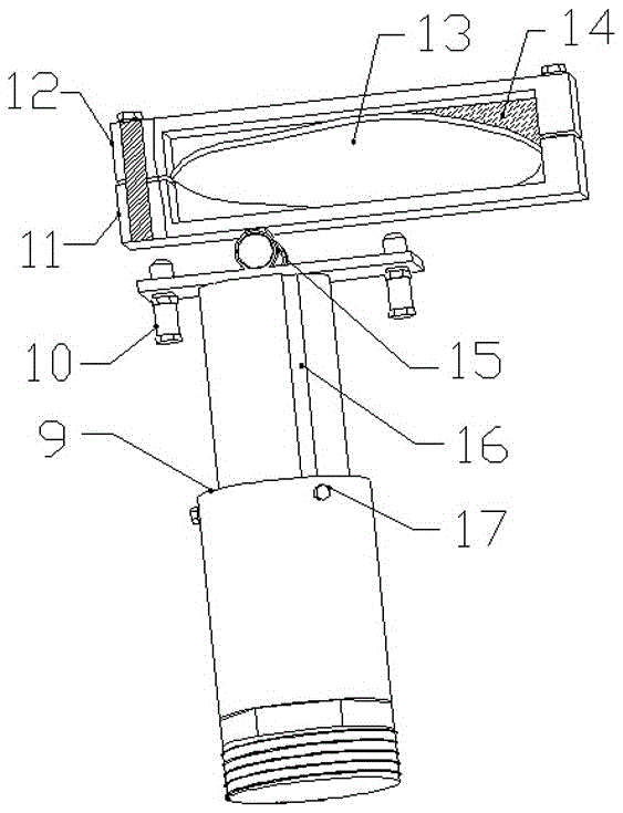 Vertical axis tidal current energy turbine blade hydrodynamic performance test device