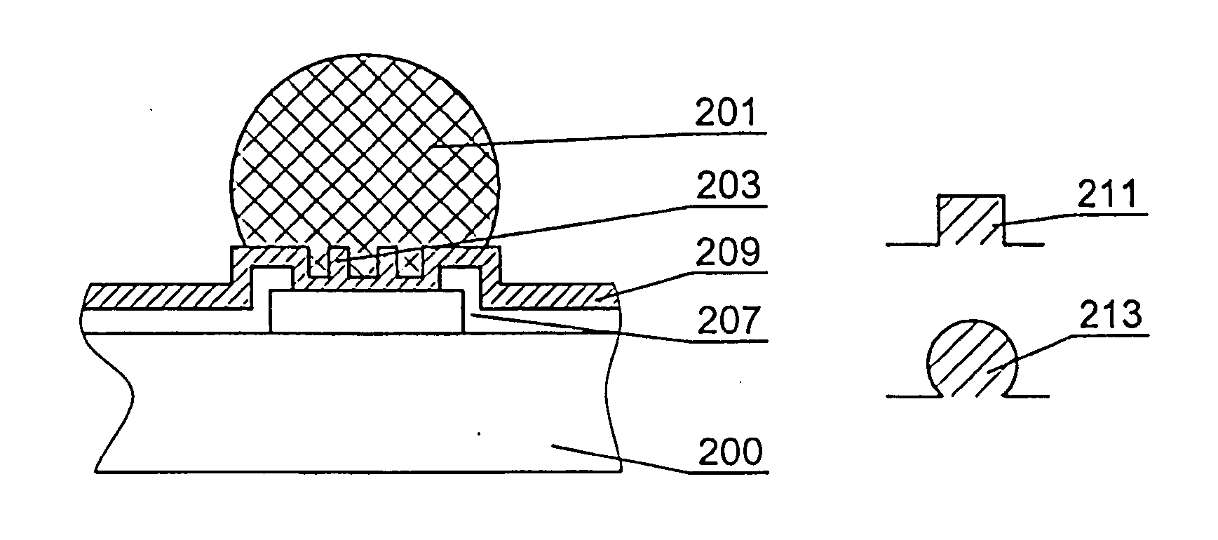 Method and device for manufacturing bonding pads for chip scale packaging