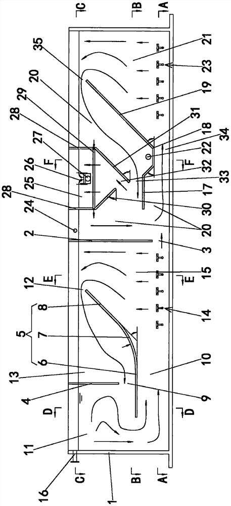 Multistage micro-power self-reflux sewage treatment reactor