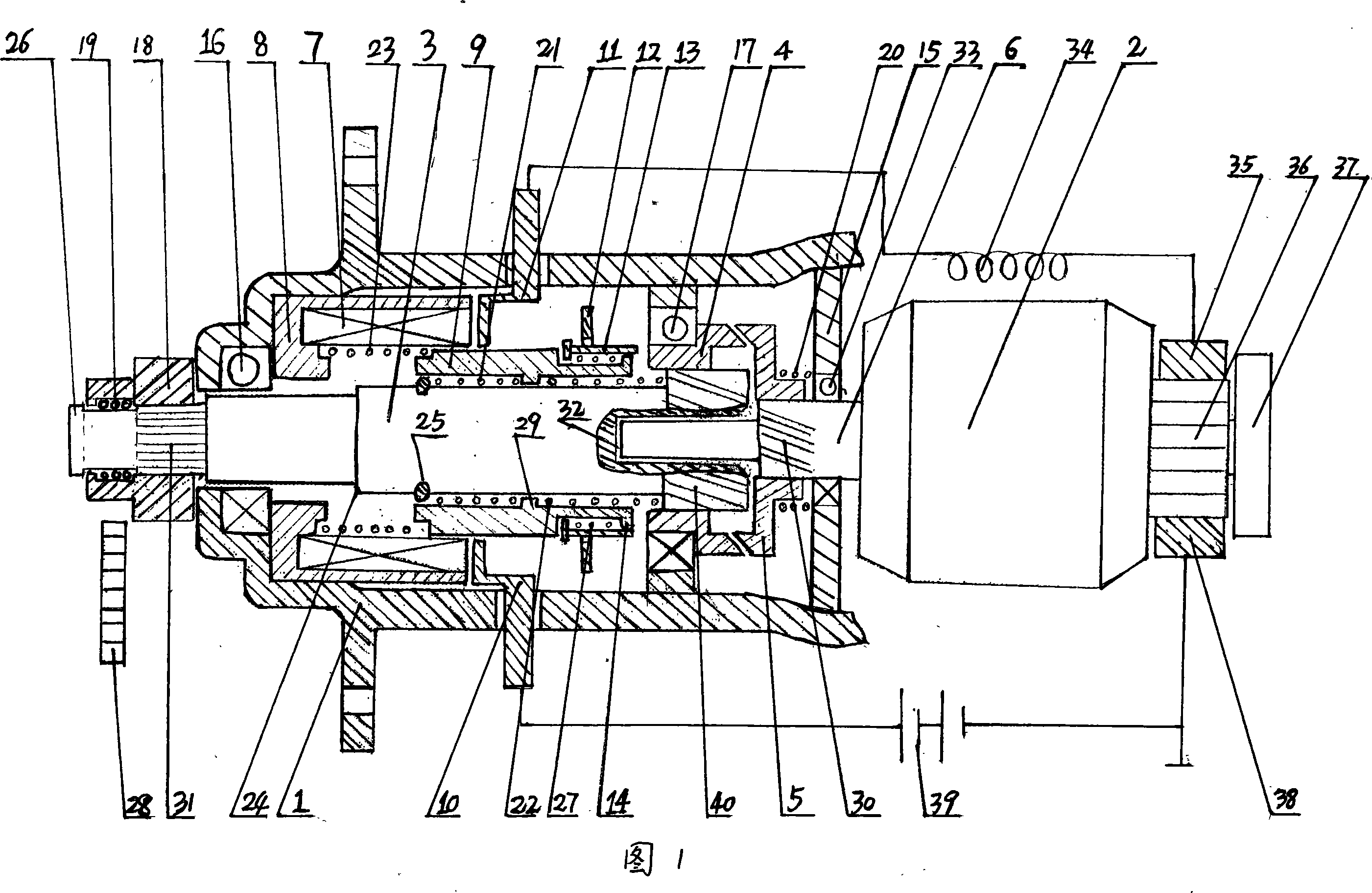 Method for starting internal combustion engine by starter as well as starter thereof
