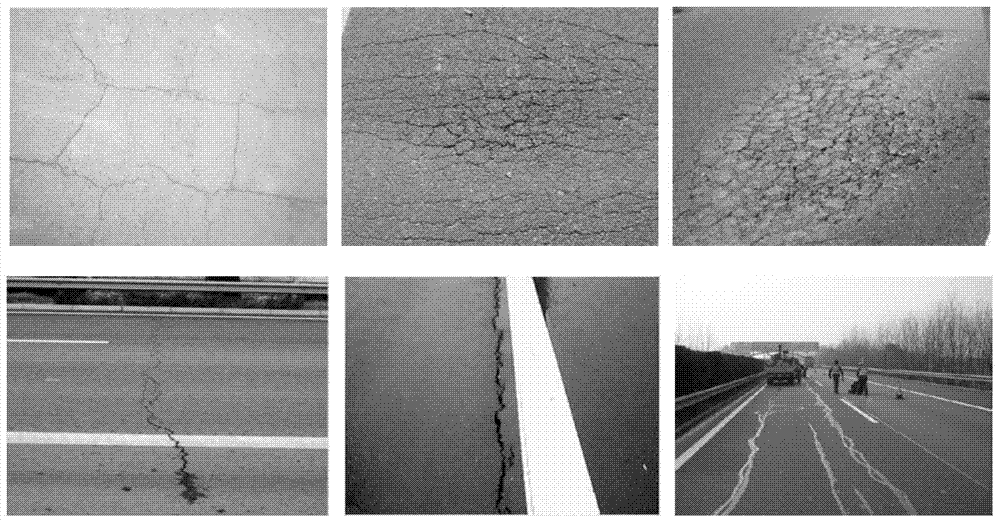 A method for detecting cracks in highway pavement