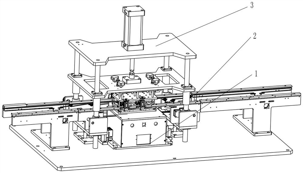 Track linkage type automatic production testing mechanism