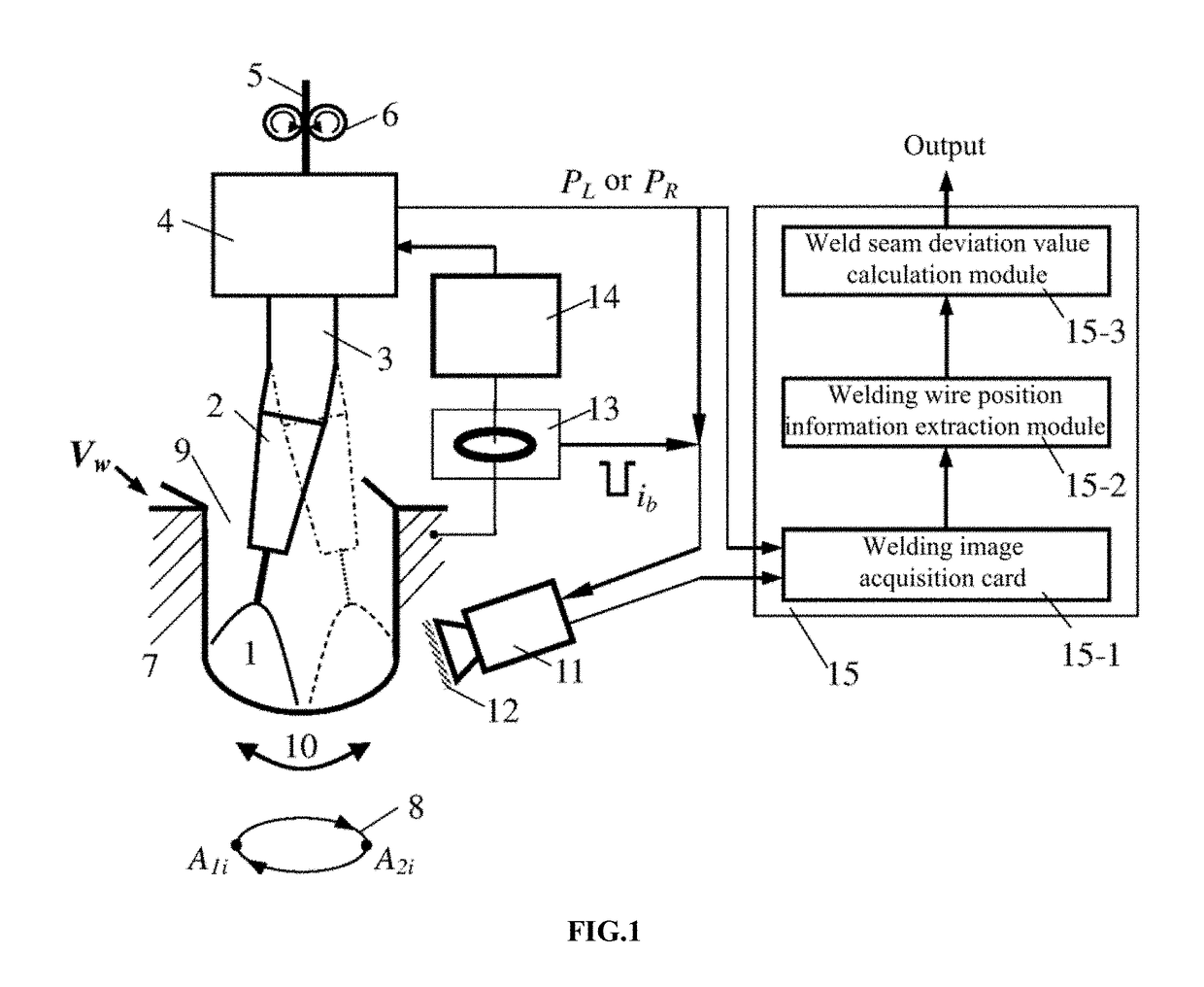 Infrared vision sensing detection method and device for narrow-gap weld seam deviation