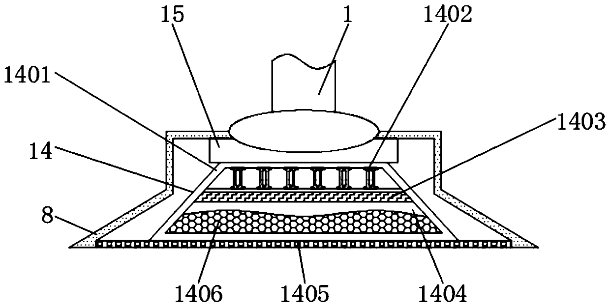 Automatic lubricating and cleaning device of numerical control processing machine tool