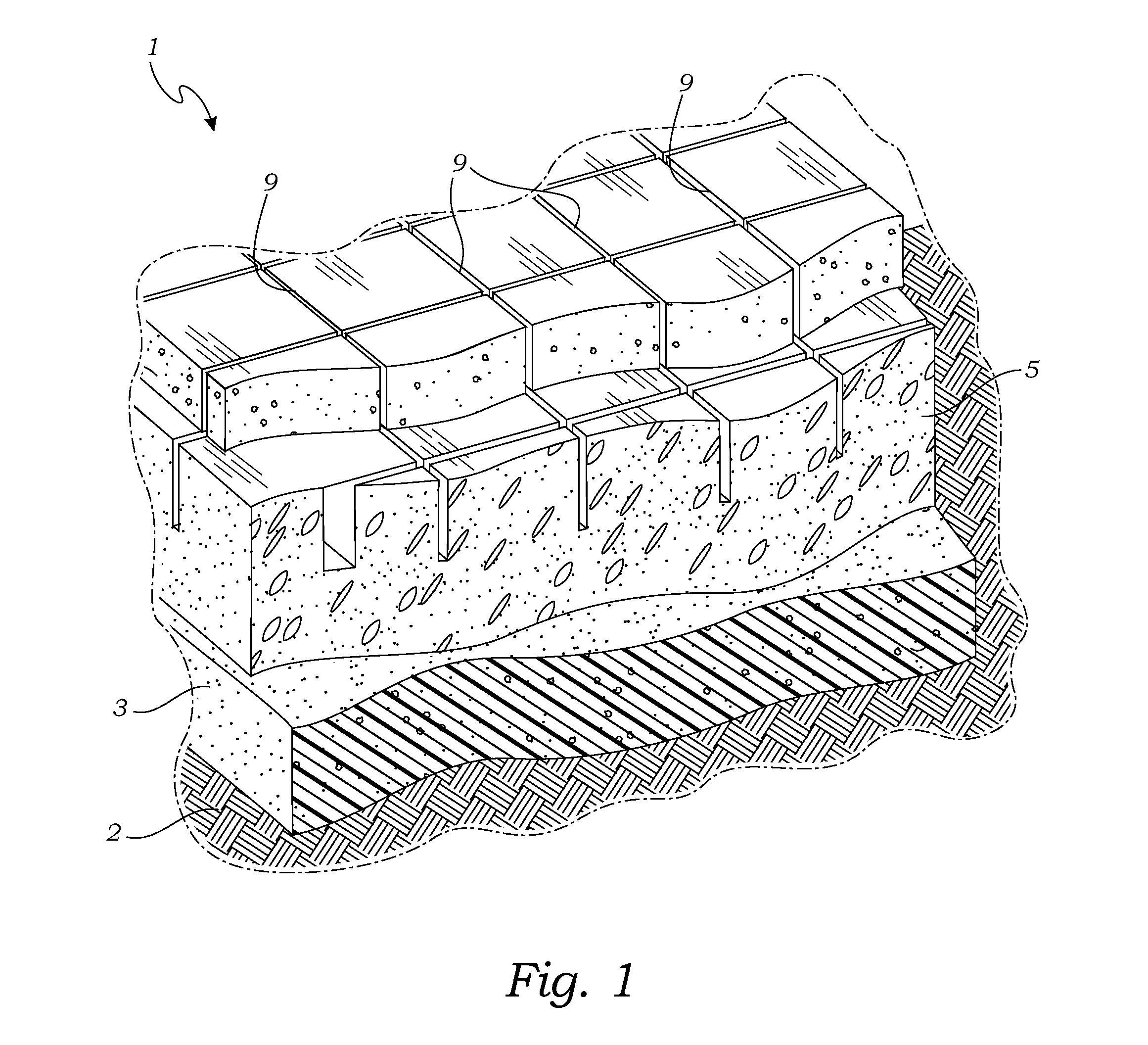 Layered architectural pervious concrete