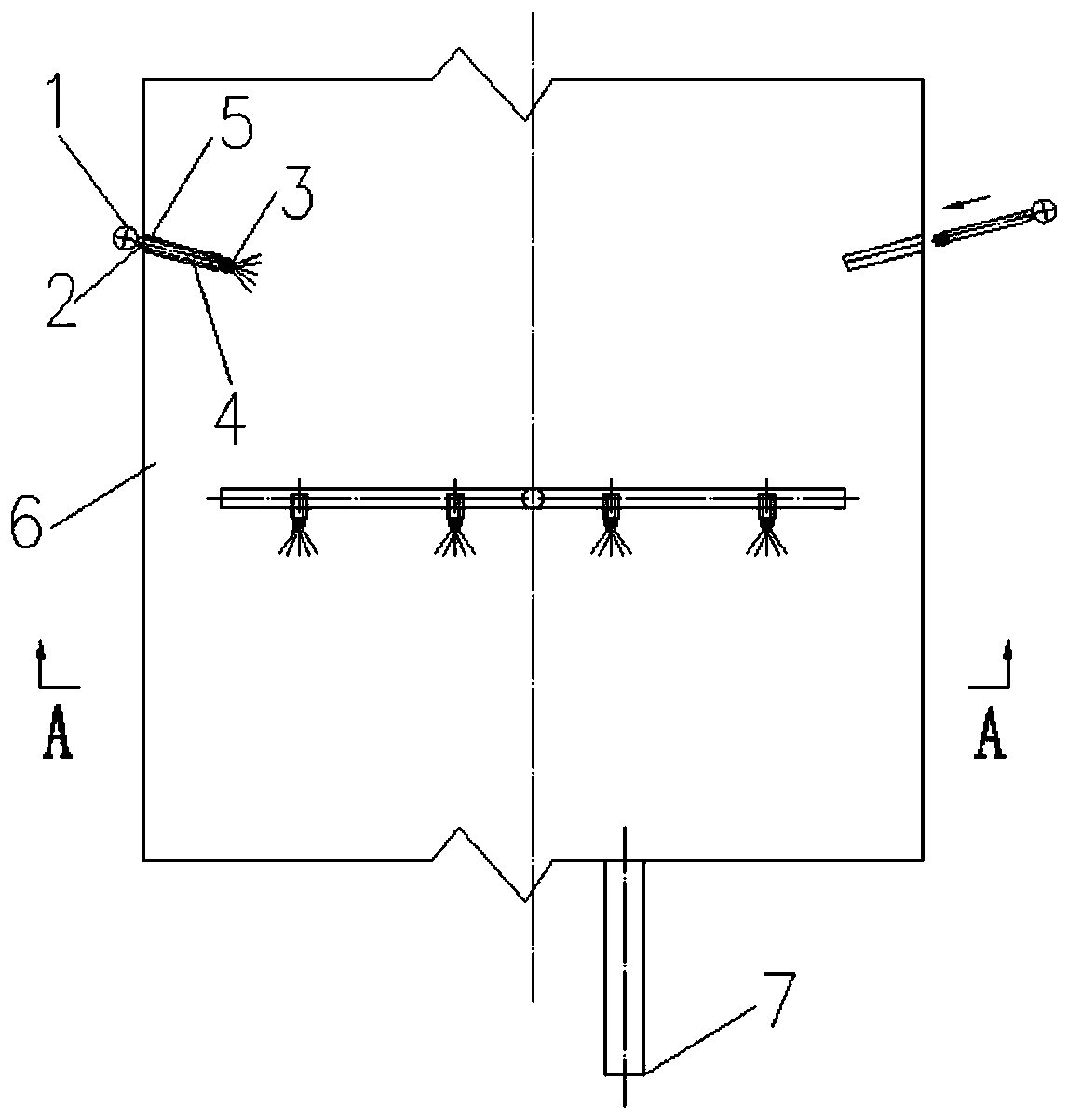 Secondary cooling steam white eliminating device for continuous casting