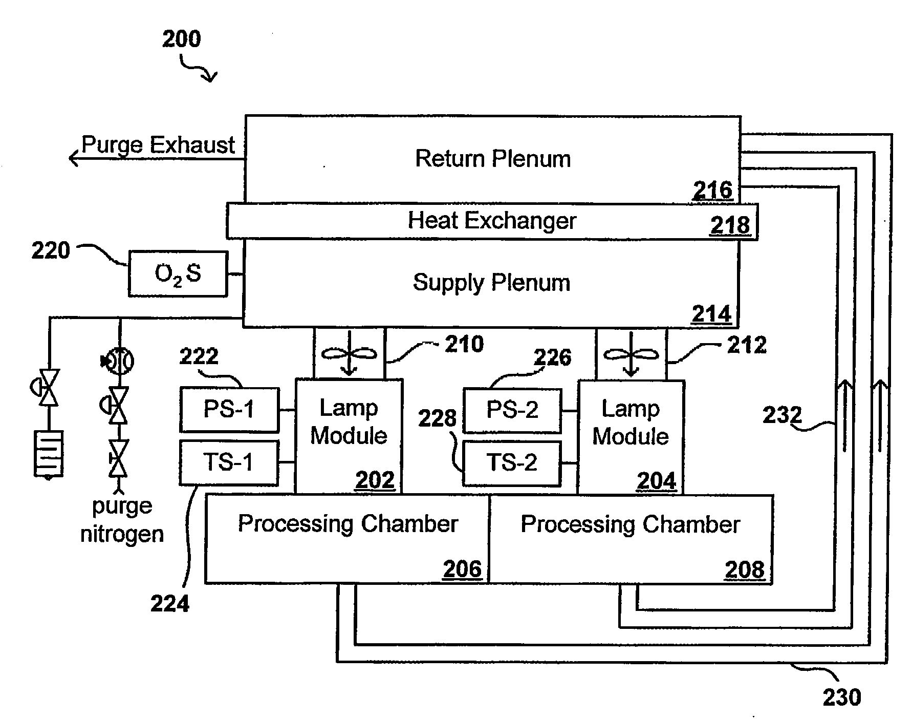 Ozone abatement in a re-circulating cooling system