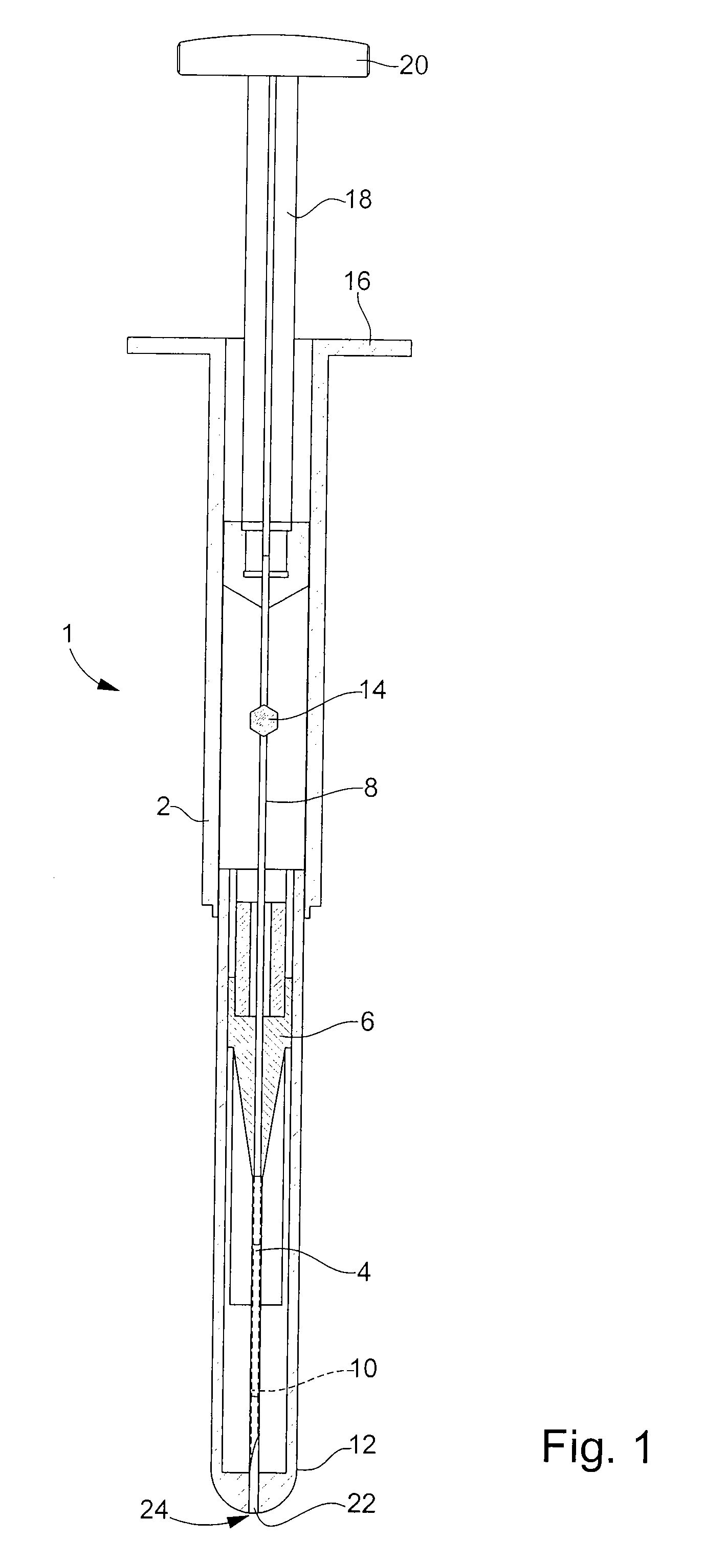 Device for injecting a pharmaceutical active principle