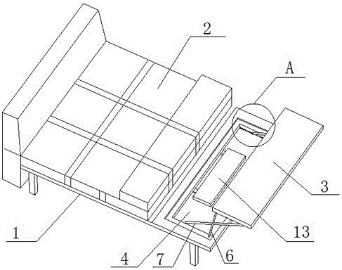 Overturning adjusting bench structure of single-arm three-dimensional measuring scriber