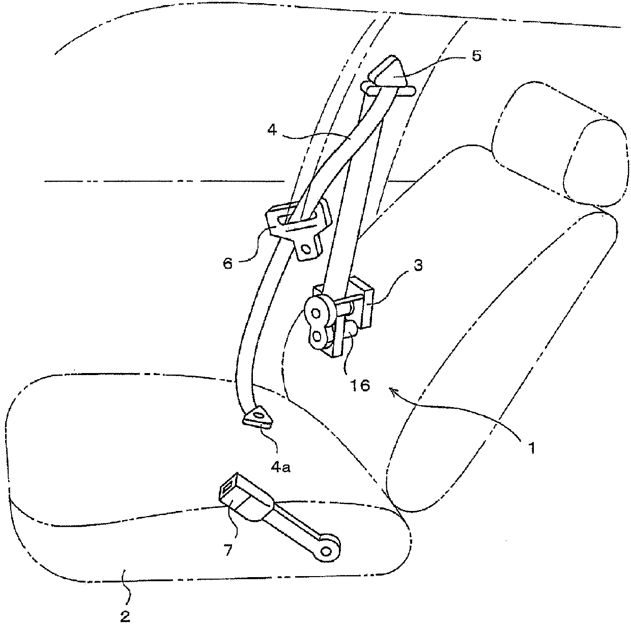 Seatbelt retractor and seatbelt device provided with same