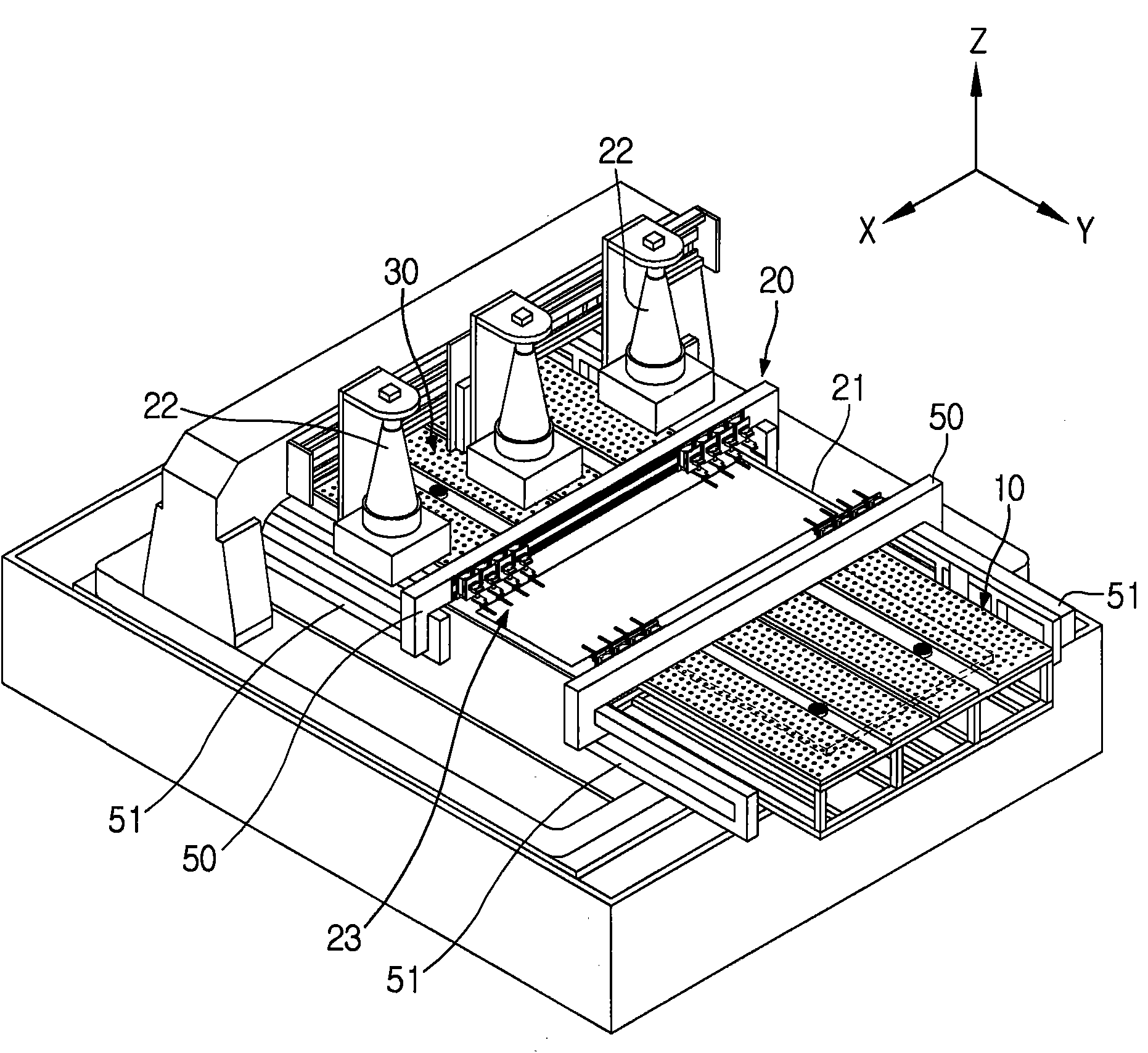 Array substrate detecting device and method thereof