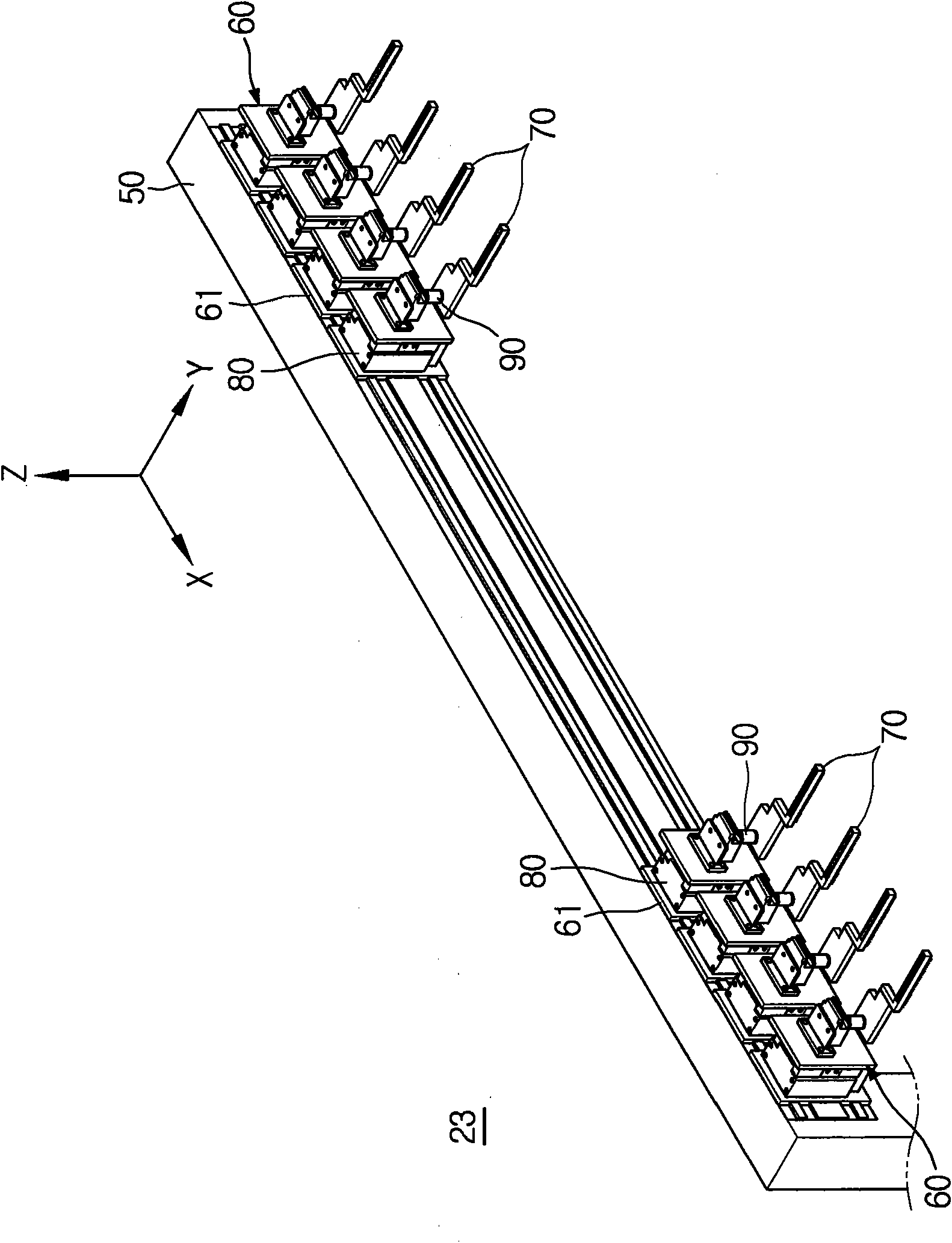 Array substrate detecting device and method thereof