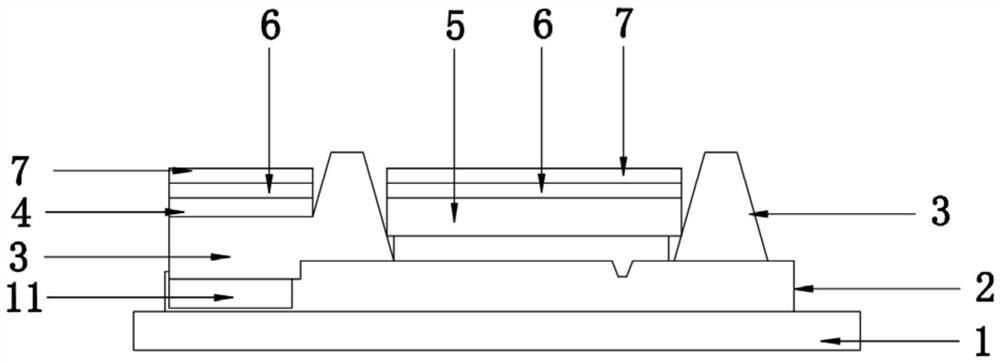 Manufacturing method and detection method of thin film packaging Test key