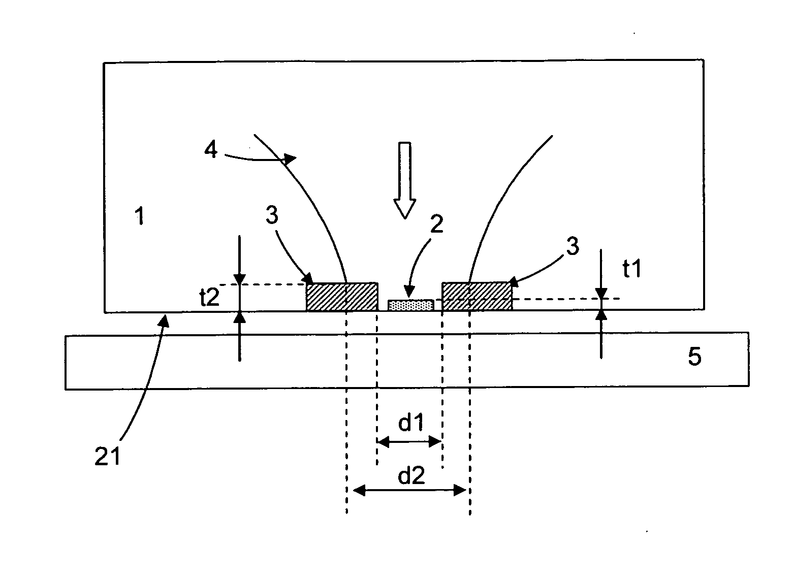 Head for thermally assisted magnetic recording device and thermally assisted magnetic recording device