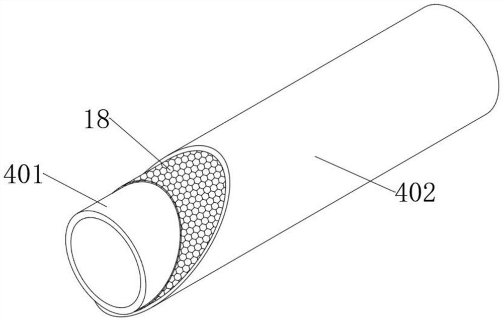 A molding die for plastic drainage pipes