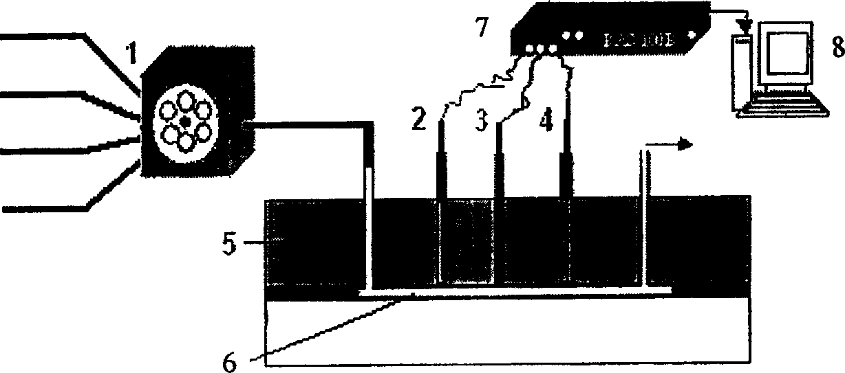 Method for measuring density of organic phosphorus insecticide