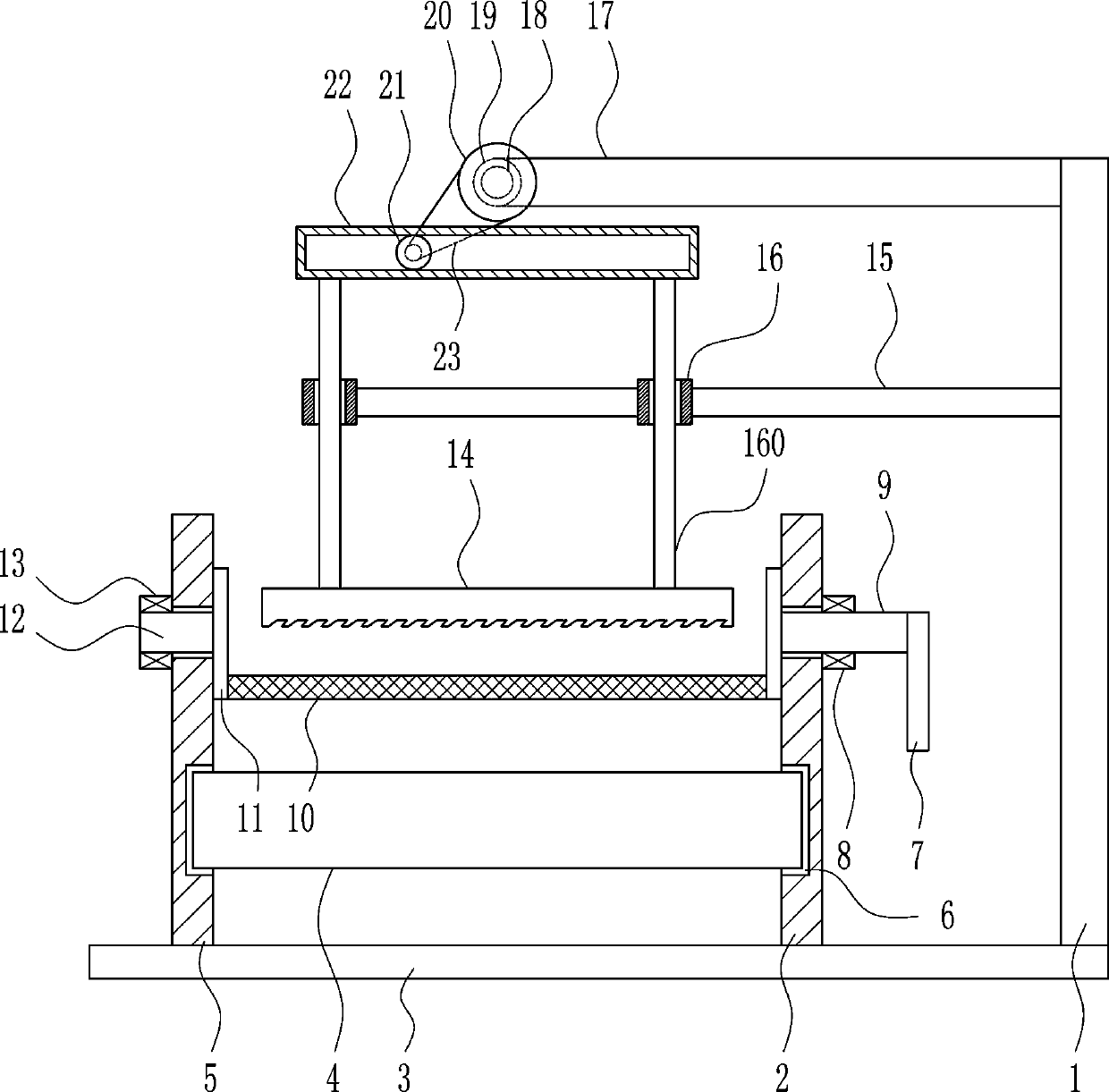 An agricultural bean beaning device