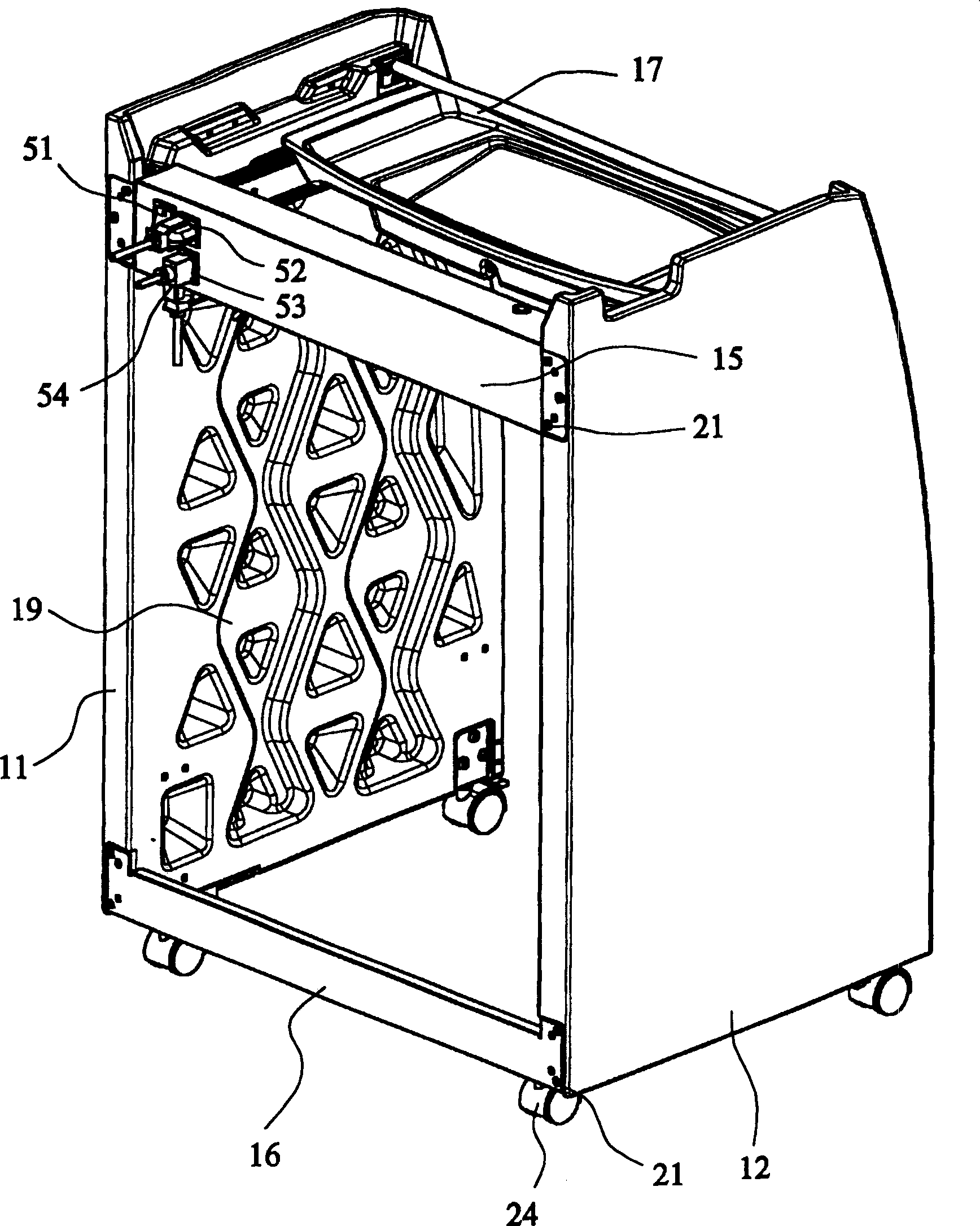 Multipurpose table having embedded metal nut for assembling