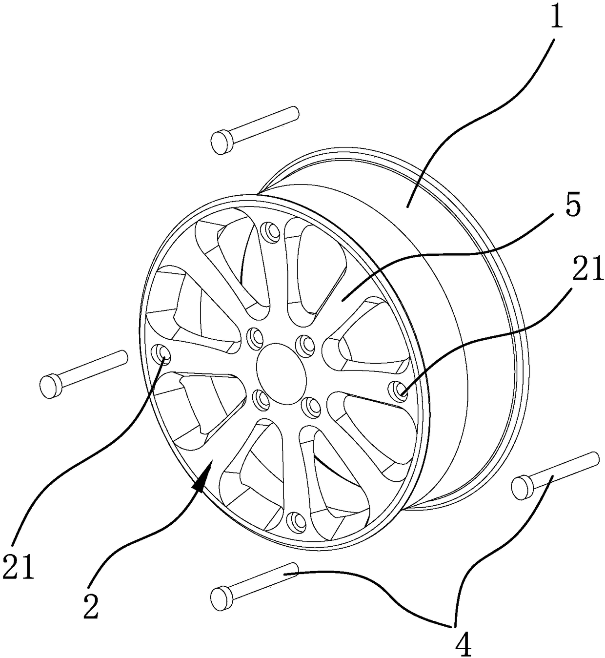 Multi-spoke movable wheel hub
