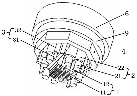 Optical fiber ribbon optical cable with octahedral cylinder structure shell