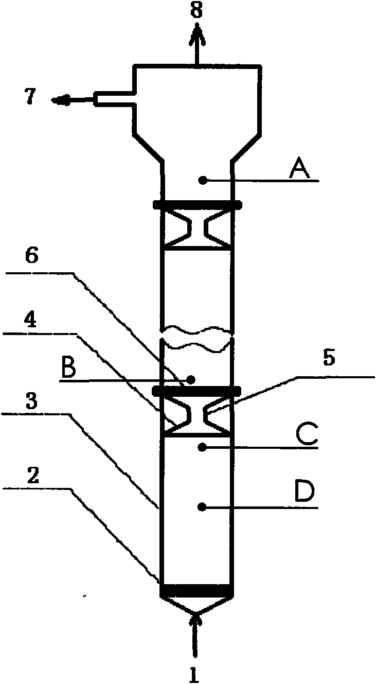Tower diameter reducing structure and bubble tower with same