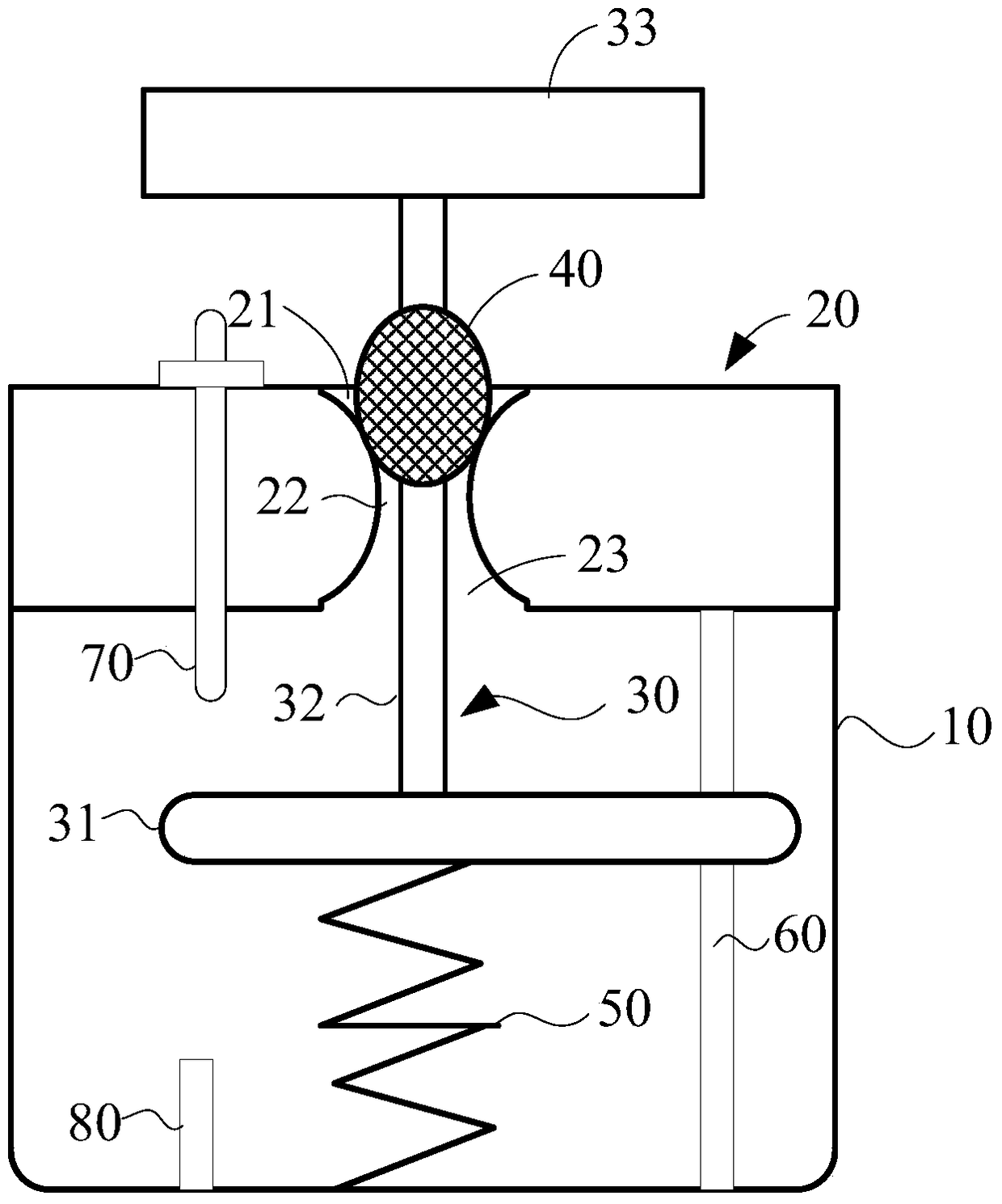 A support device with stable support force