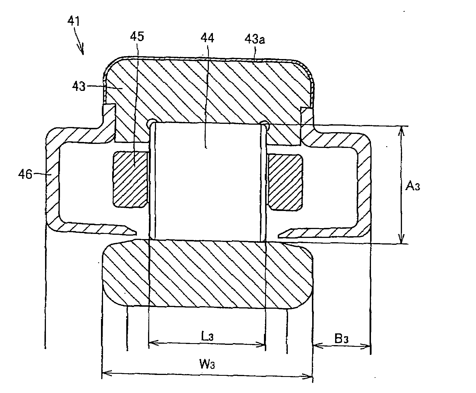 Rolling Bearing, Spindle Support Structure of Main Motor for Railway Vehicle, and Bearing Structure