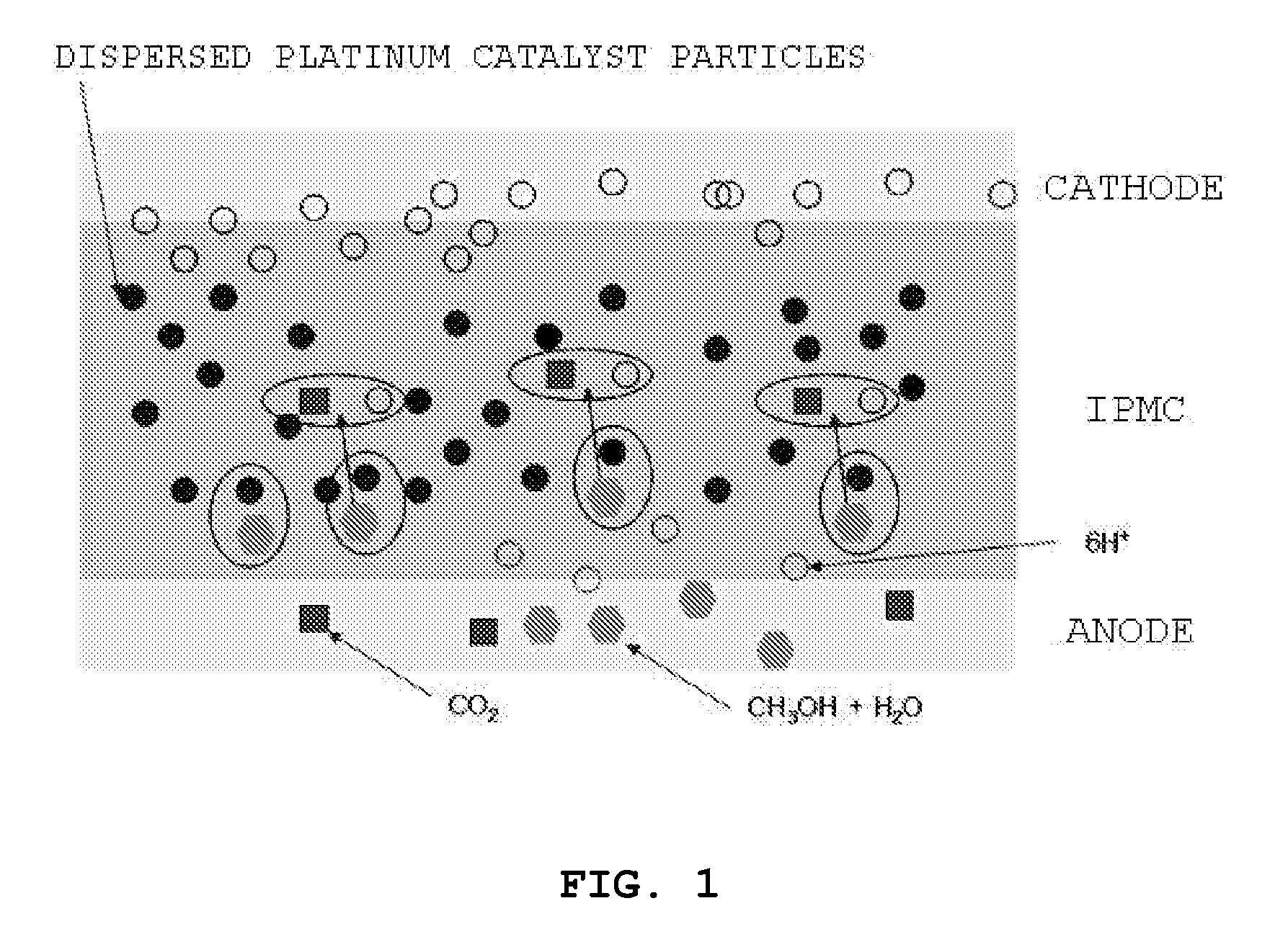 Ionic polymer metal composite electrolyte for fuel cell