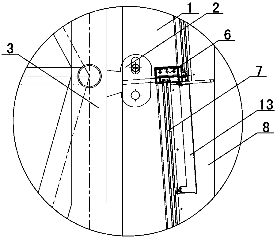 Curtain wall upright post structure and curtain wall system thereof