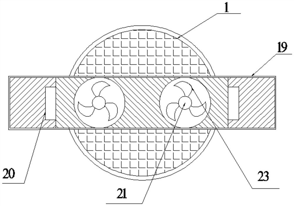 High-power cold air blowing heat dissipation auxiliary mechanism for computer mainboard