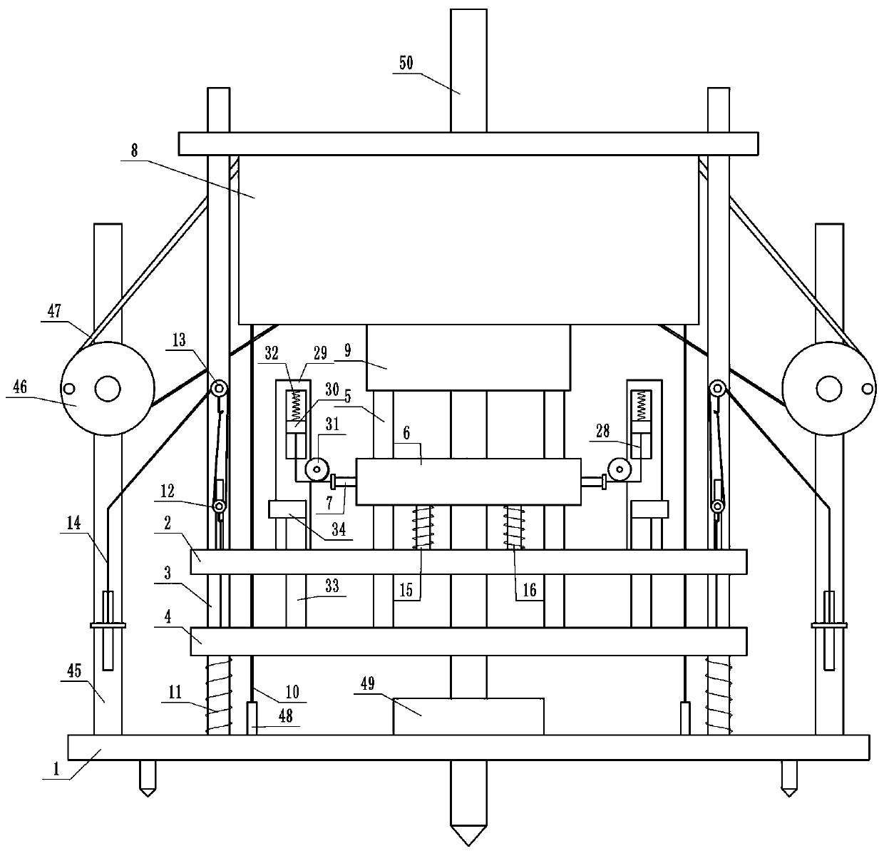 A kind of force-adjustable piling construction device