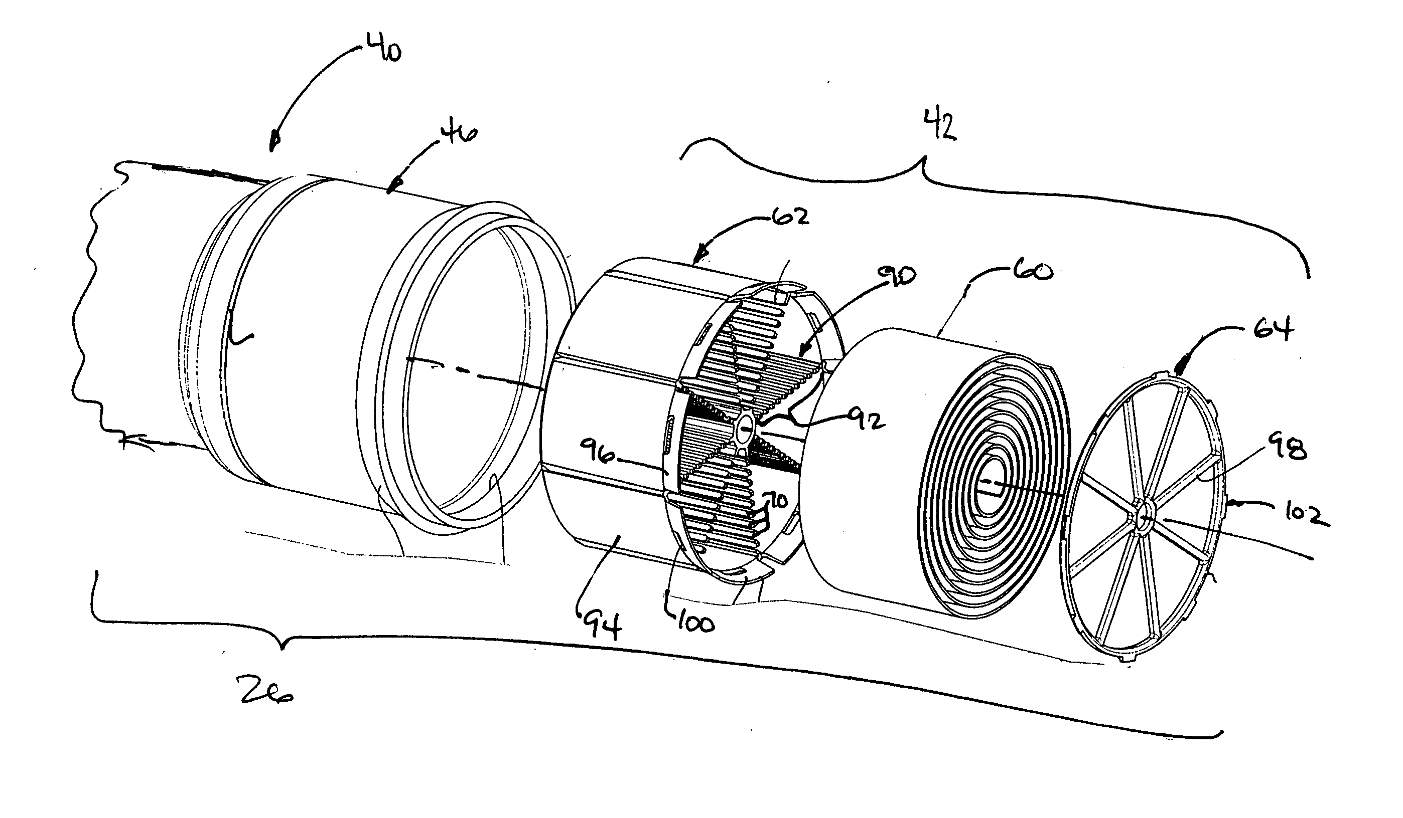 Air induction system with hydrocarbon trap assembly