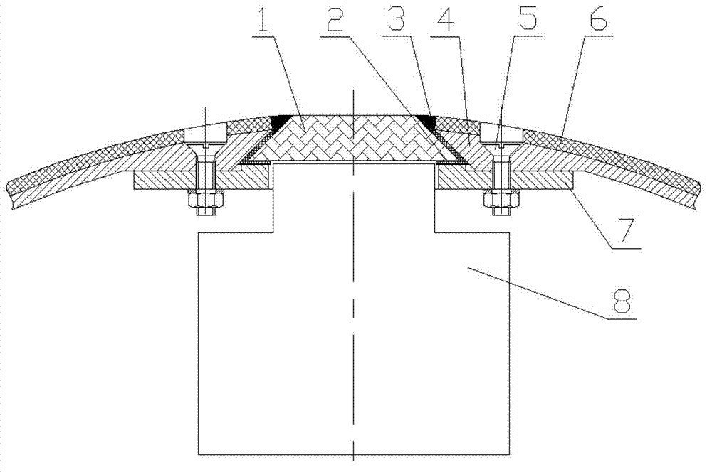 Quartz window installation structure for rocket