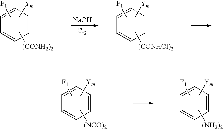 Method for production of fluorinated phenylenediamine