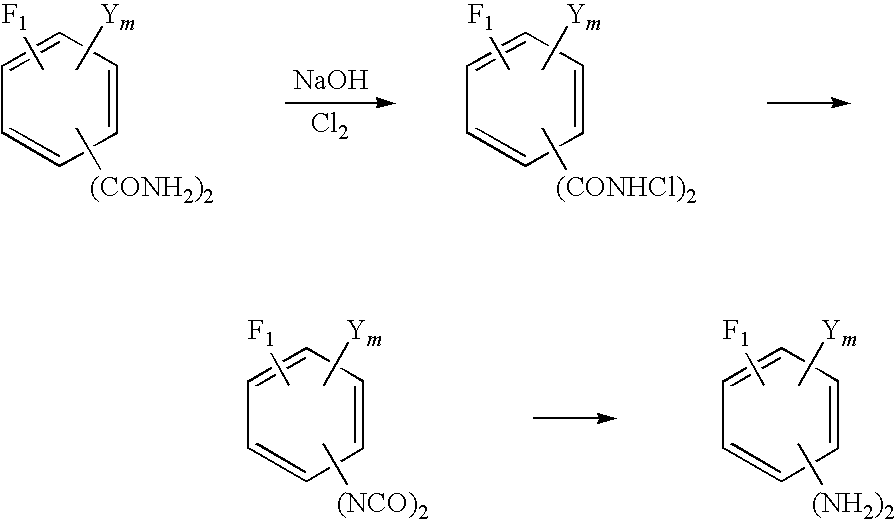 Method for production of fluorinated phenylenediamine