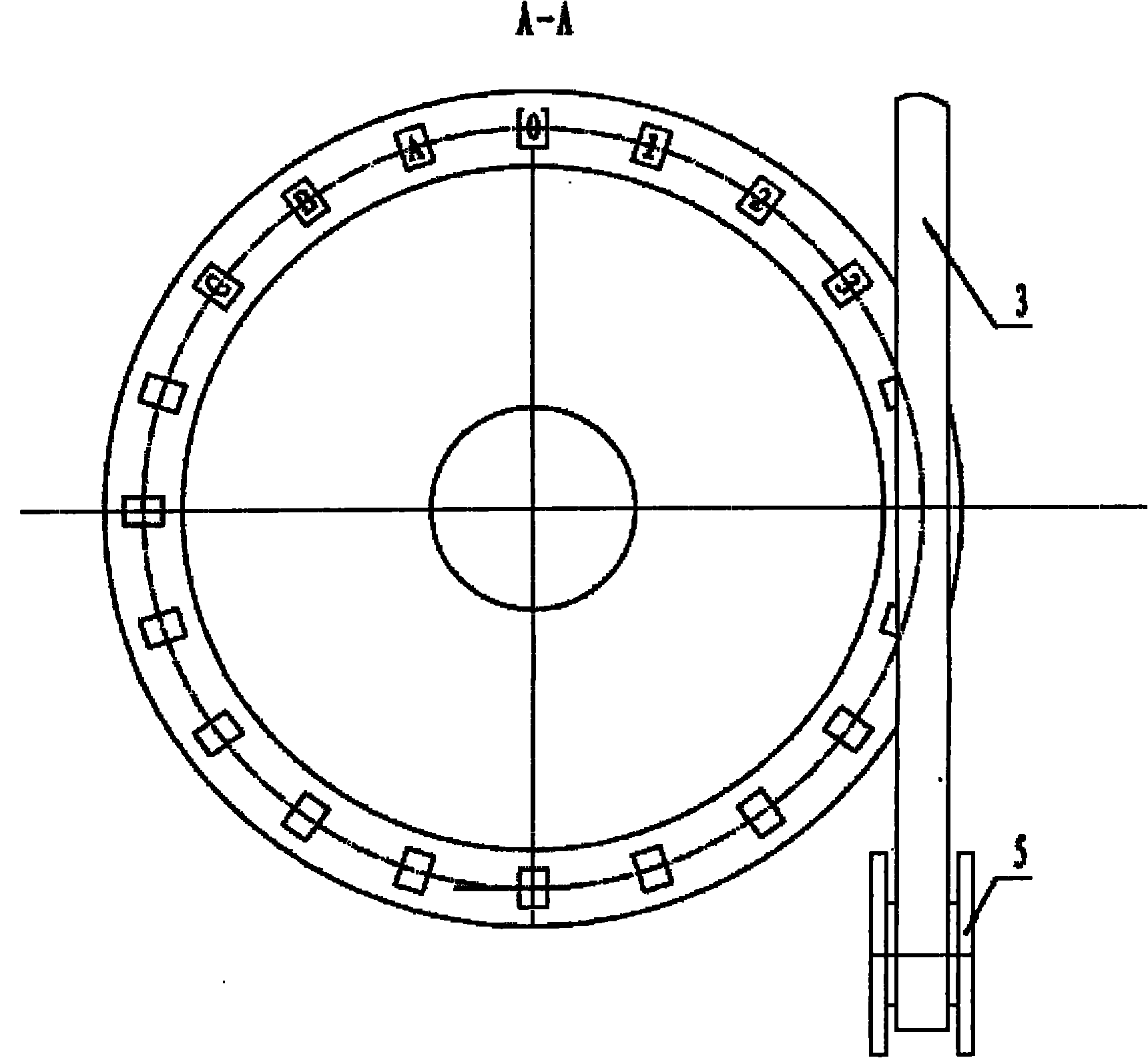Continuous manufacturing method of arc-shaped lined radial radiating metal tag characters