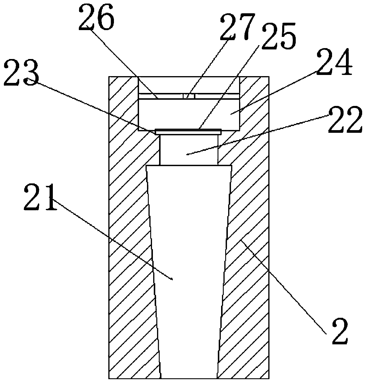 Protective structure for steel ladle slide water hole and using method of protective structure