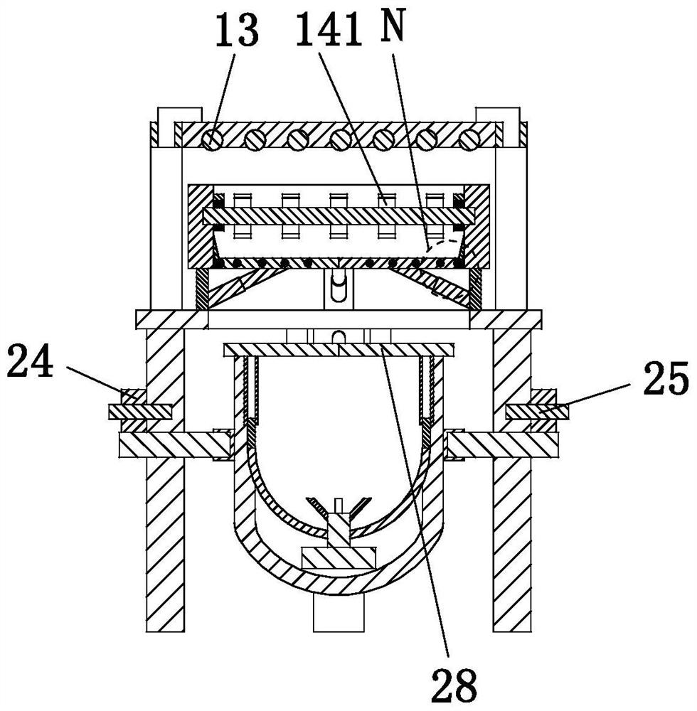 A feed production and processing drying treatment device