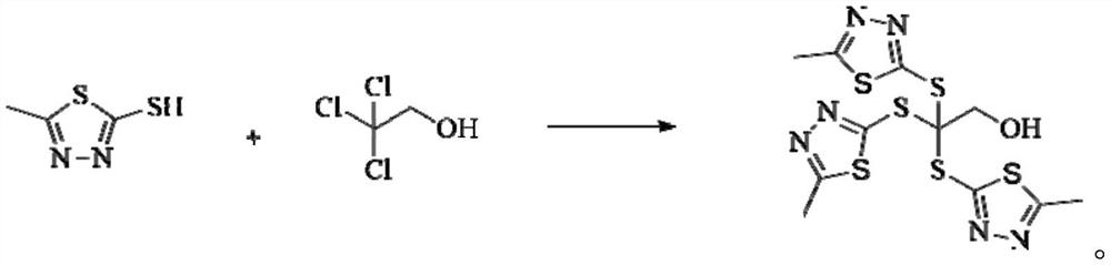 Thiadiazole lubricating oil anti-wear additive and preparation method thereof