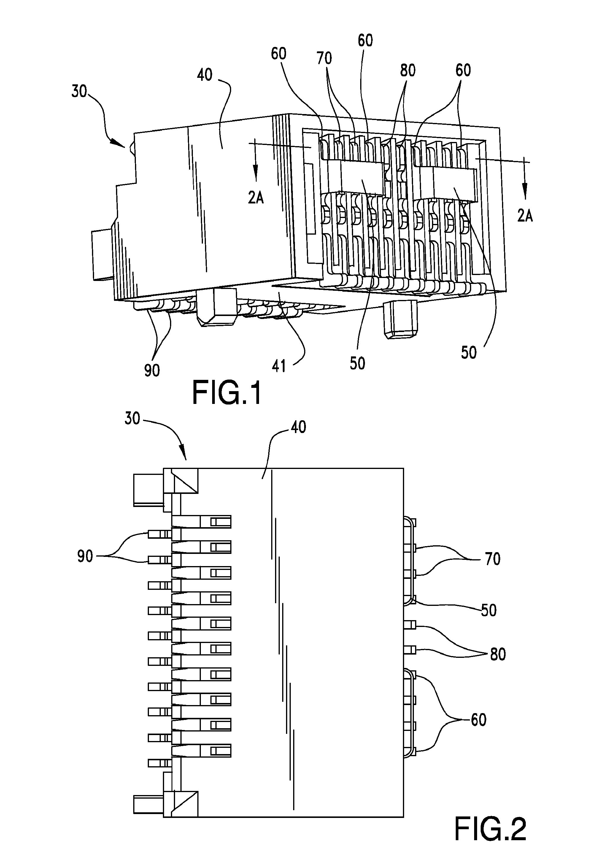 Connector with terminals forming differential pairs
