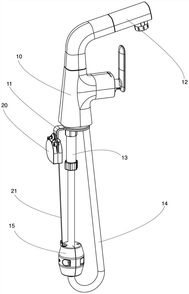 Hovering positioning assembly and pull-out type faucet