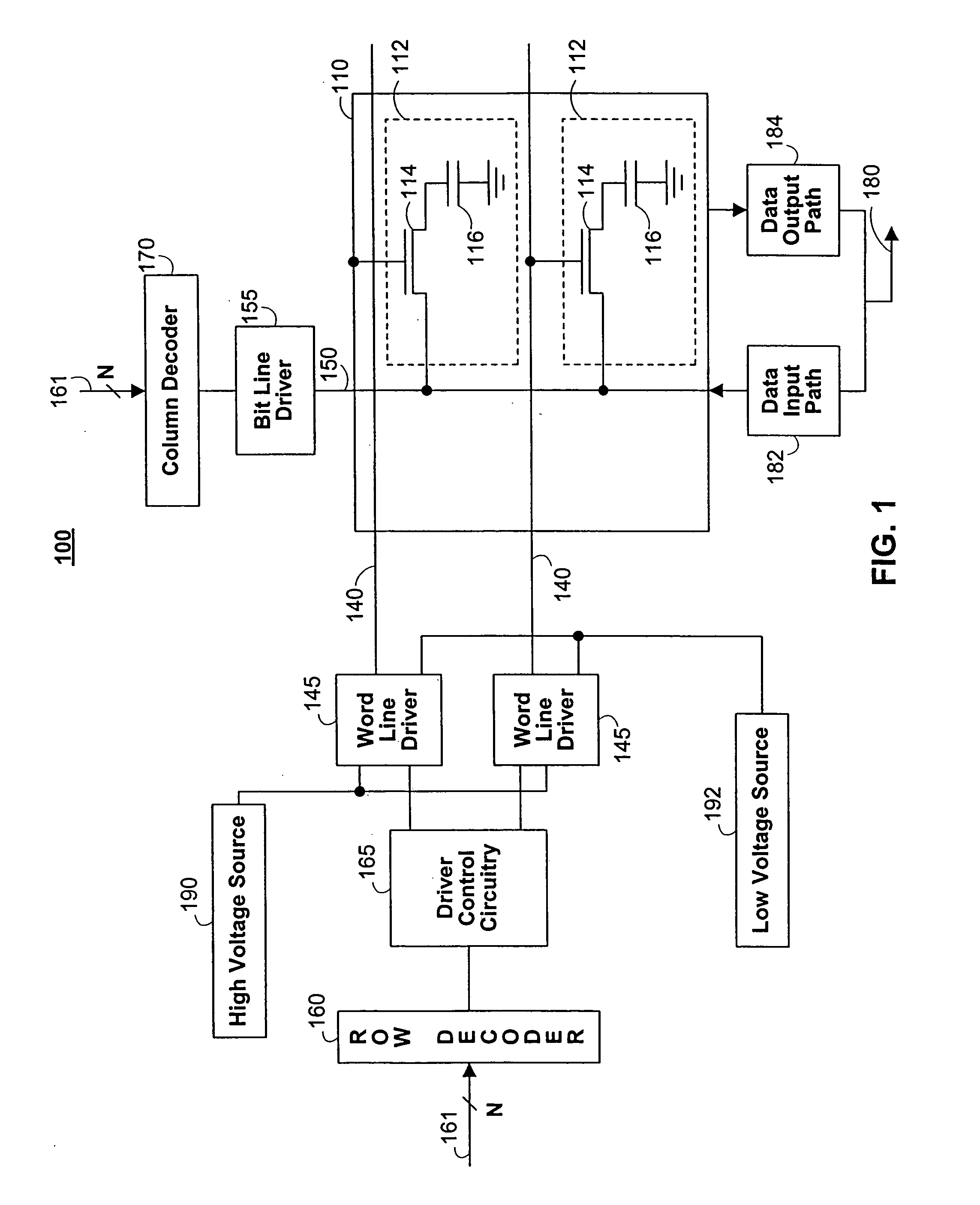 Word line driver circuitry and methods for using the same
