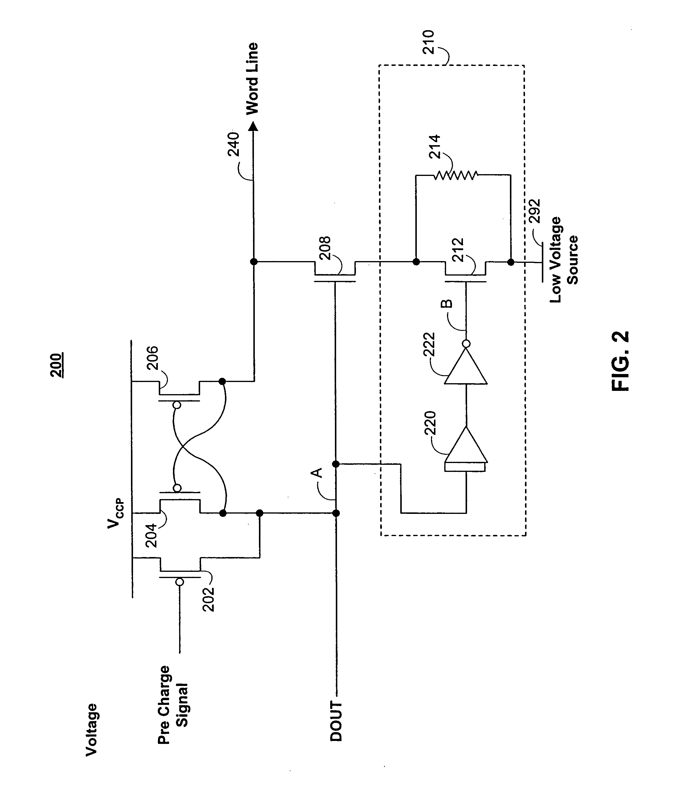 Word line driver circuitry and methods for using the same