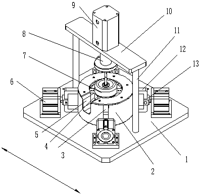 Riveting device for motor end cover