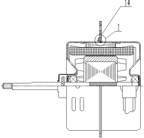 Riveting device for motor end cover