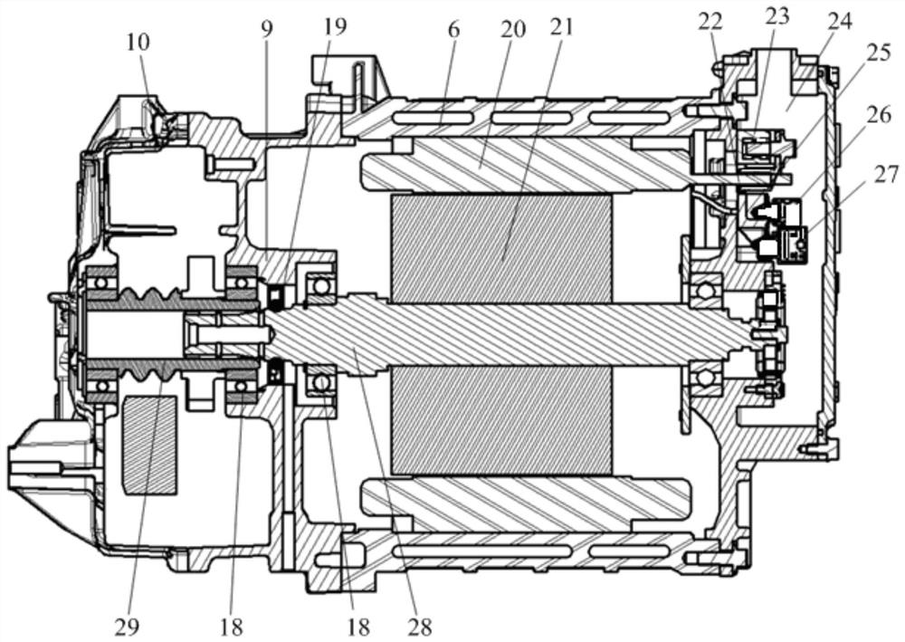 An integrated electric drive system assembly and electric vehicle
