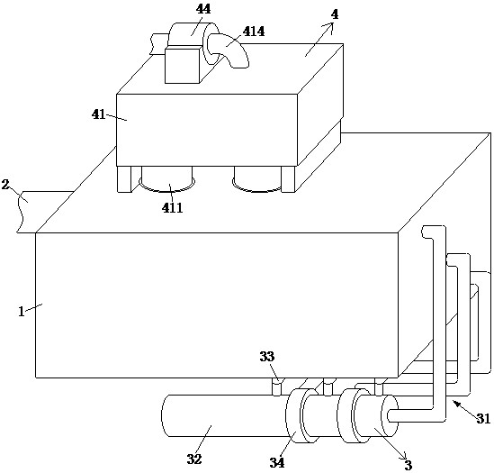 A septic tank sewage deodorization discharge device for municipal environmental protection projects