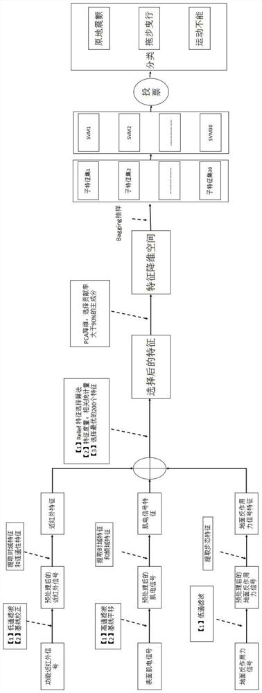 Frozen gait acquisition and analysis system and method based on multimodal signal synchronization