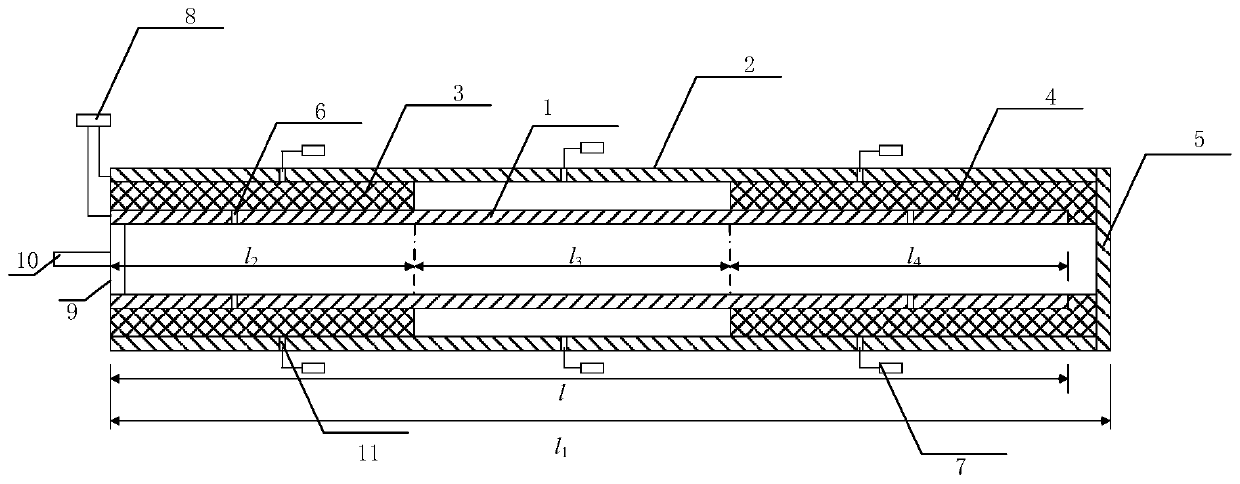 Device and method for detecting and evaluating sealing performance of cement ring of oil and gas well