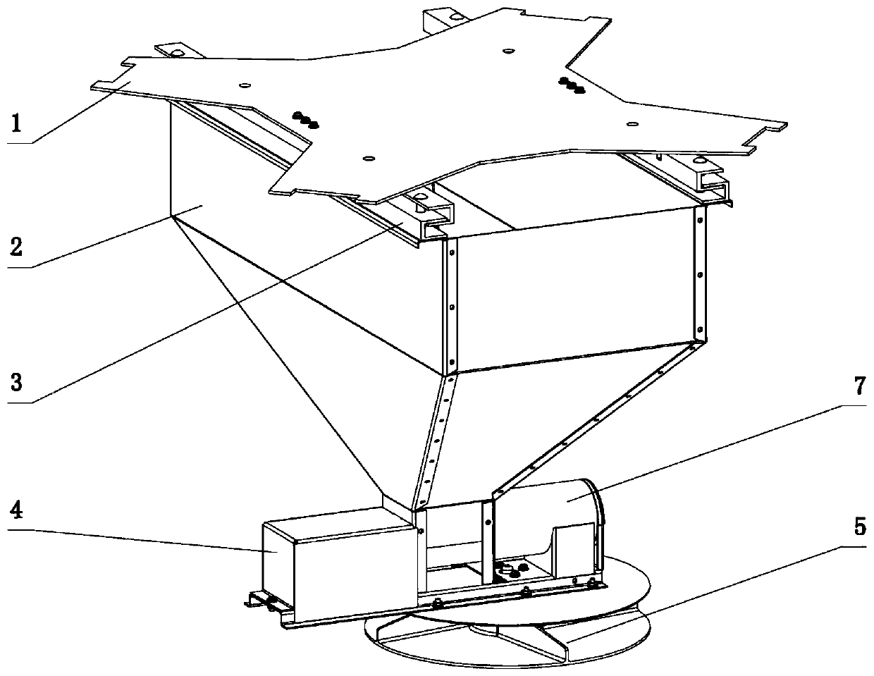 Unmanned aerial vehicle quantitative spreading device and method for green manure seeds